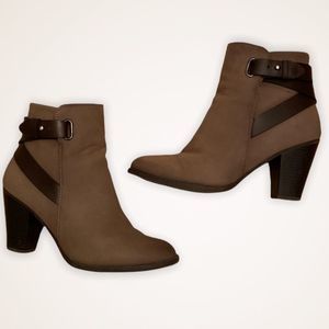 APT. 9 Fulton Taupe Buckled Ankle Boots